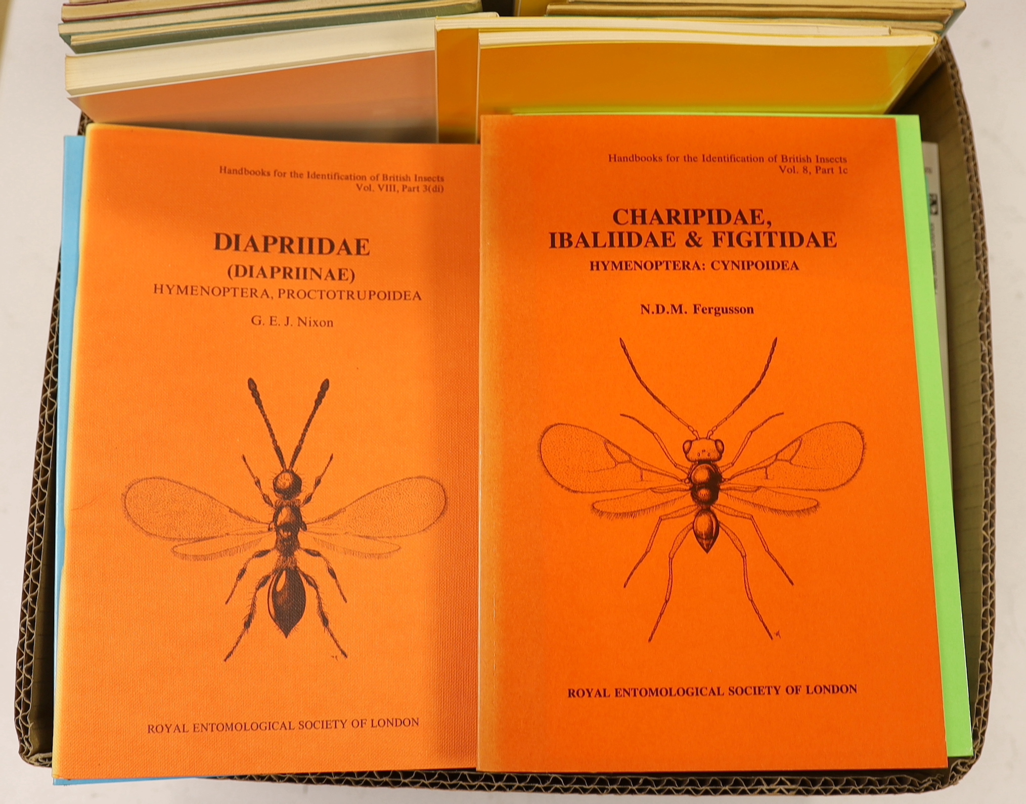 Royal Entomological Society of London - Handbooks for the Identification of British Insects, 41 various. illus., printed wrappers. 1949-86; Freshwater Biological Association - booklets, 19 various. illus., printed wrappe